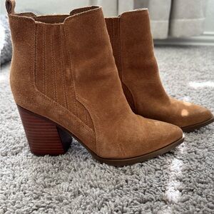 Marc Fisher Women's Tan Suede Ankle Boots